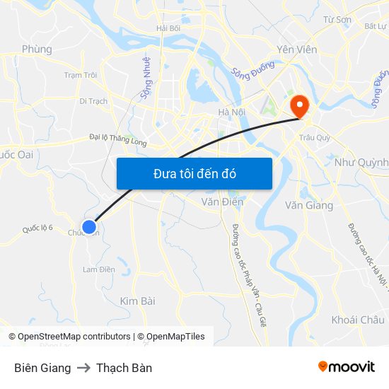 Biên Giang to Thạch Bàn map