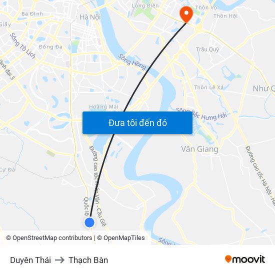 Duyên Thái to Thạch Bàn map