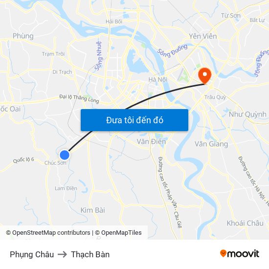 Phụng Châu to Thạch Bàn map