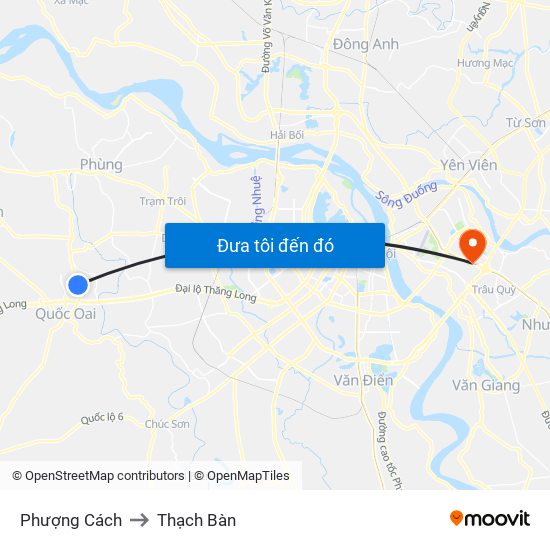 Phượng Cách to Thạch Bàn map