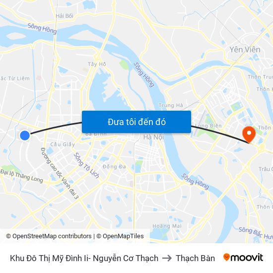 Khu Đô Thị Mỹ Đình Ii- Nguyễn Cơ Thạch to Thạch Bàn map