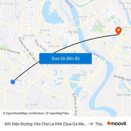 Đối Diện Đường Vào Chợ La Khê (Qua Ga Metro La Khê) - 405 Quang Trung (Hà Đông) to Thạch Bàn map