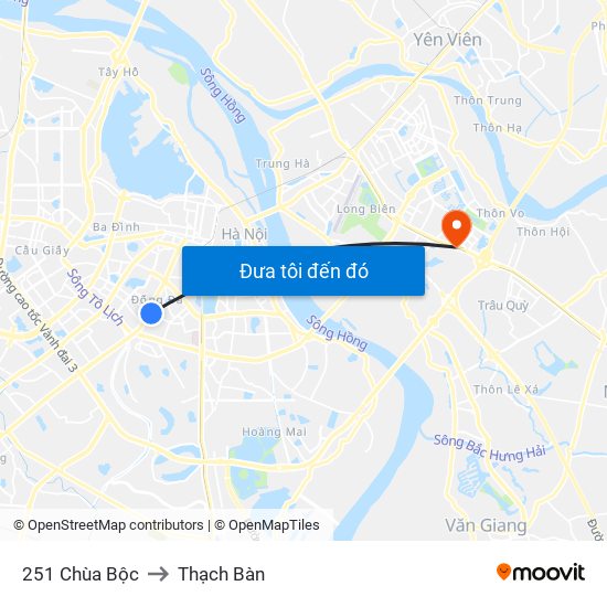 251 Chùa Bộc to Thạch Bàn map