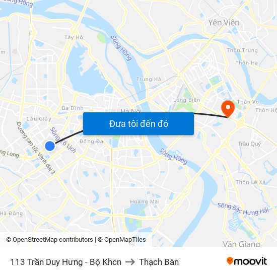 113 Trần Duy Hưng - Bộ Khcn to Thạch Bàn map