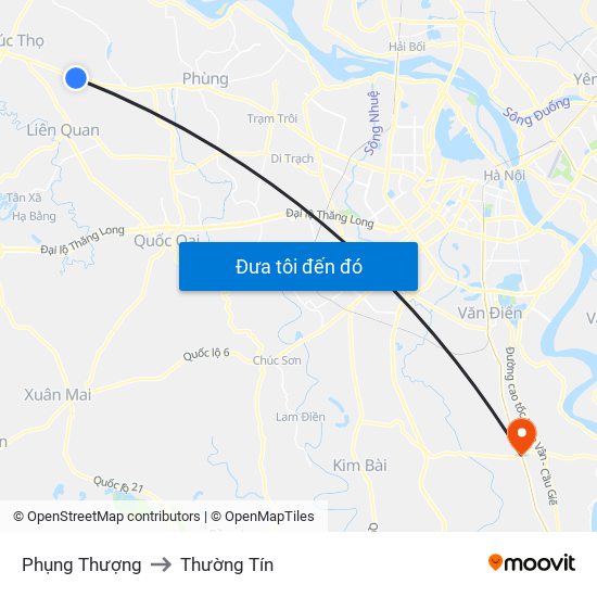 Phụng Thượng to Thường Tín map