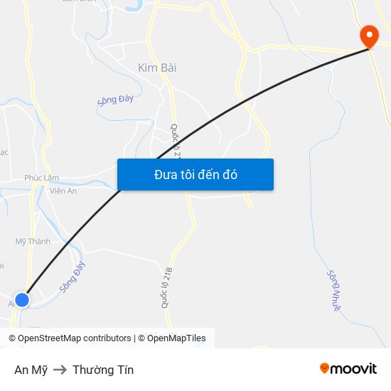 An Mỹ to Thường Tín map