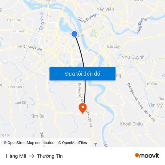 Hàng Mã to Thường Tín map