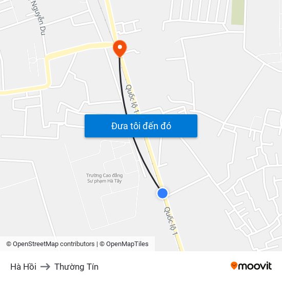 Hà Hồi to Thường Tín map