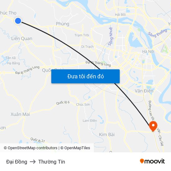 Đại Đồng to Thường Tín map