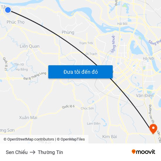 Sen Chiểu to Thường Tín map