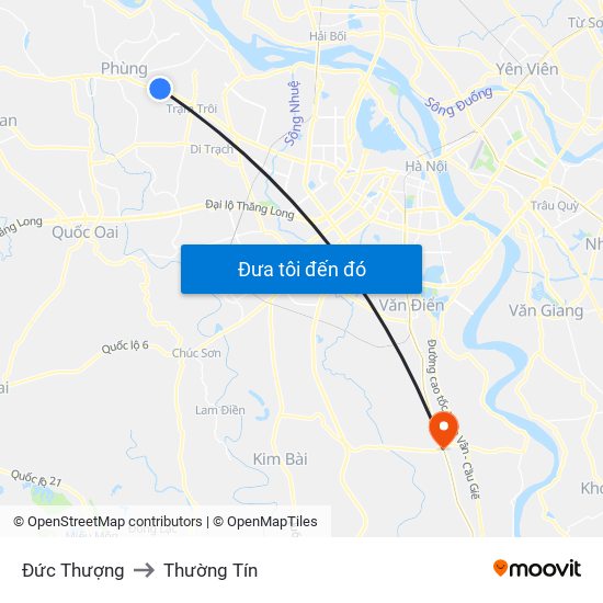 Đức Thượng to Thường Tín map