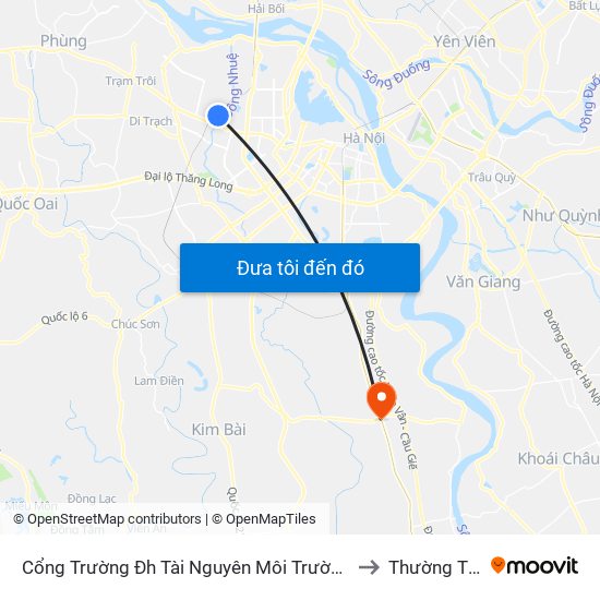 Cổng Trường Đh Tài Nguyên Môi Trường to Thường Tín map