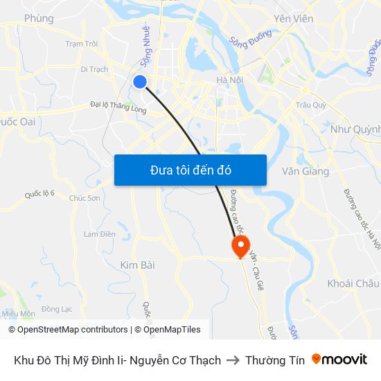 Khu Đô Thị Mỹ Đình Ii- Nguyễn Cơ Thạch to Thường Tín map