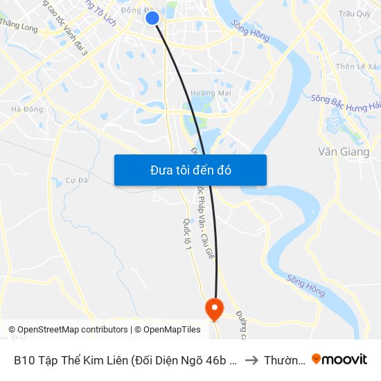 B10 Tập Thể Kim Liên (Đối Diện Ngõ 46b Phạm Ngọc Thạch) to Thường Tín map