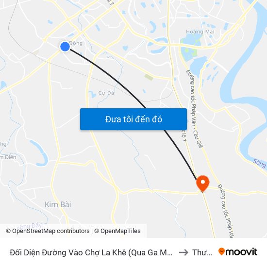 Đối Diện Đường Vào Chợ La Khê (Qua Ga Metro La Khê) - 405 Quang Trung (Hà Đông) to Thường Tín map