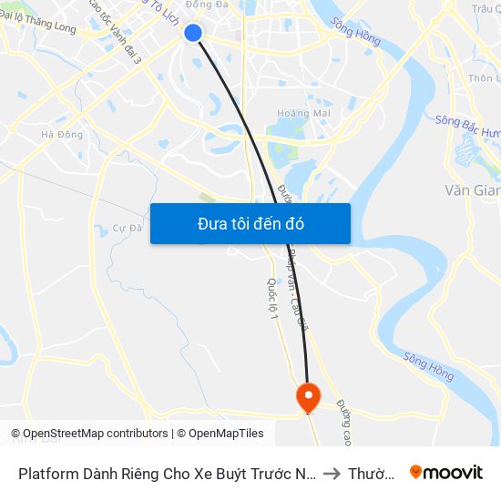 Platform Dành Riêng Cho Xe Buýt Trước Nhà 604 Trường Chinh to Thường Tín map