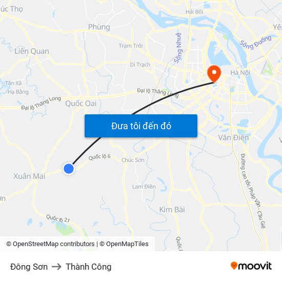 Đông Sơn to Thành Công map