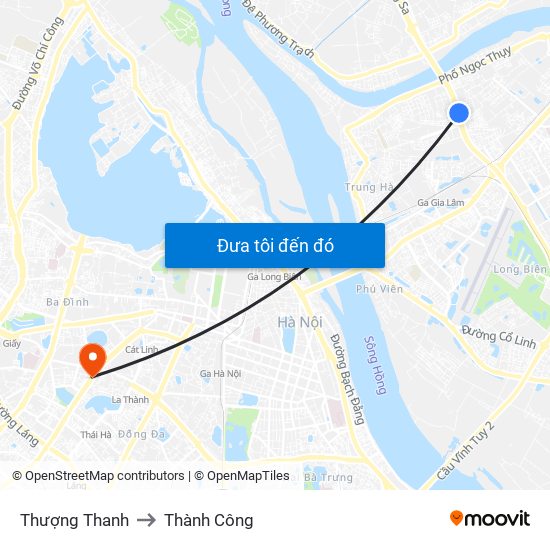 Thượng Thanh to Thành Công map