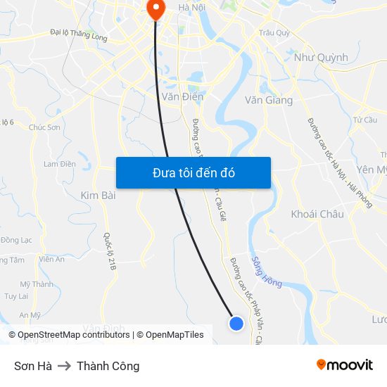 Sơn Hà to Thành Công map