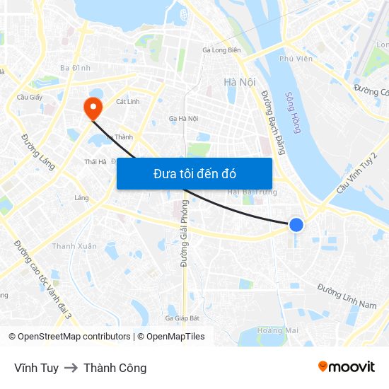 Vĩnh Tuy to Thành Công map