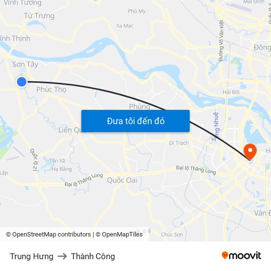 Trung Hưng to Thành Công map