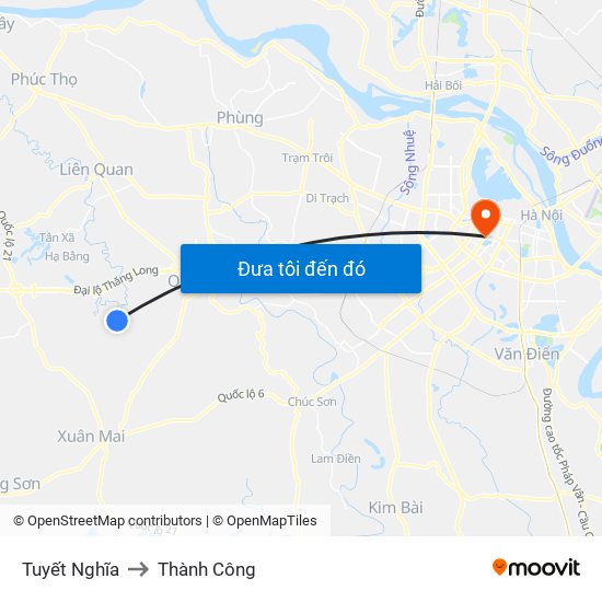 Tuyết Nghĩa to Thành Công map