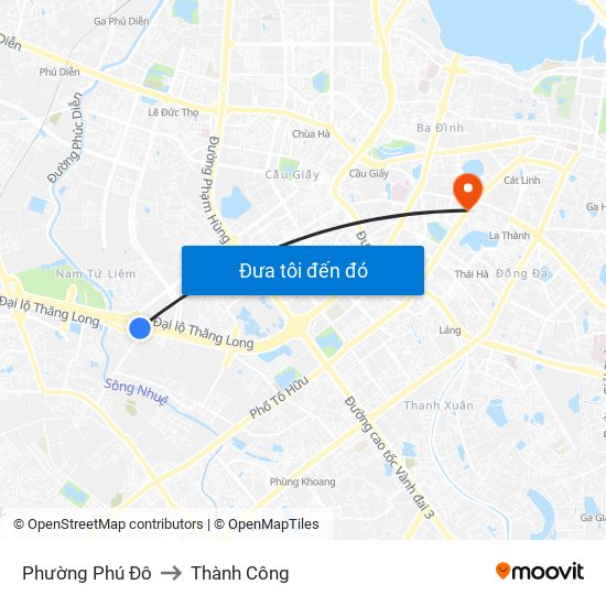 Phường Phú Đô to Thành Công map