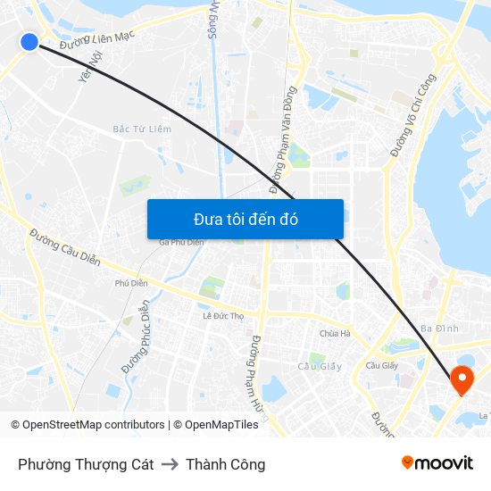 Phường Thượng Cát to Thành Công map