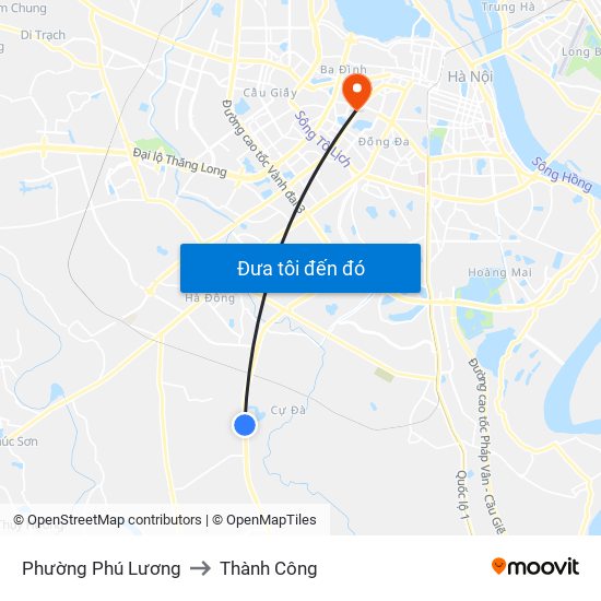 Phường Phú Lương to Thành Công map