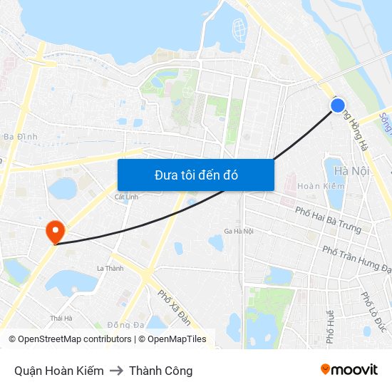 Quận Hoàn Kiếm to Thành Công map