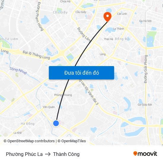 Phường Phúc La to Thành Công map