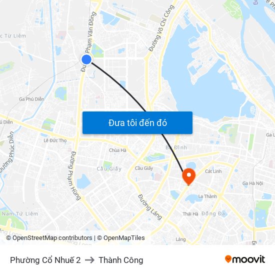 Phường Cổ Nhuế 2 to Thành Công map