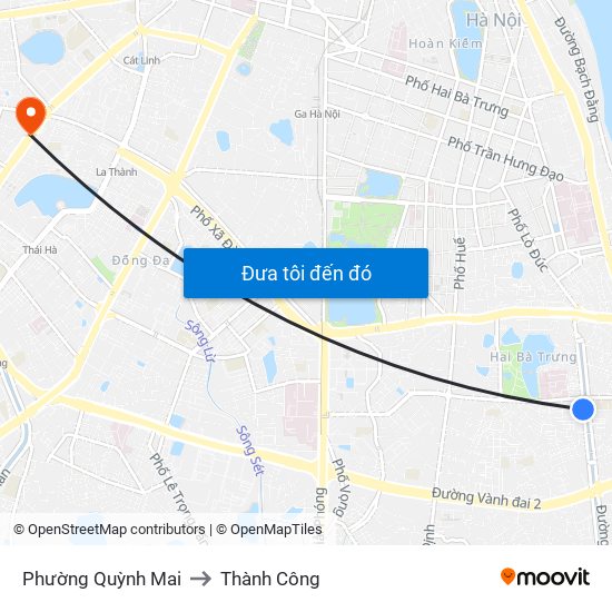 Phường Quỳnh Mai to Thành Công map