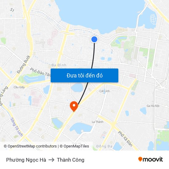 Phường Ngọc Hà to Thành Công map