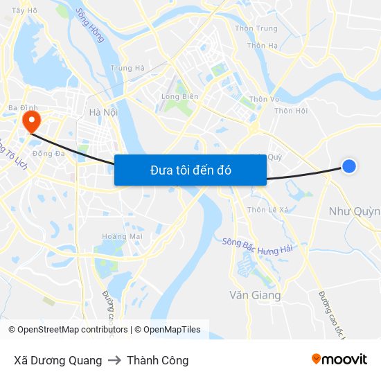 Xã Dương Quang to Thành Công map
