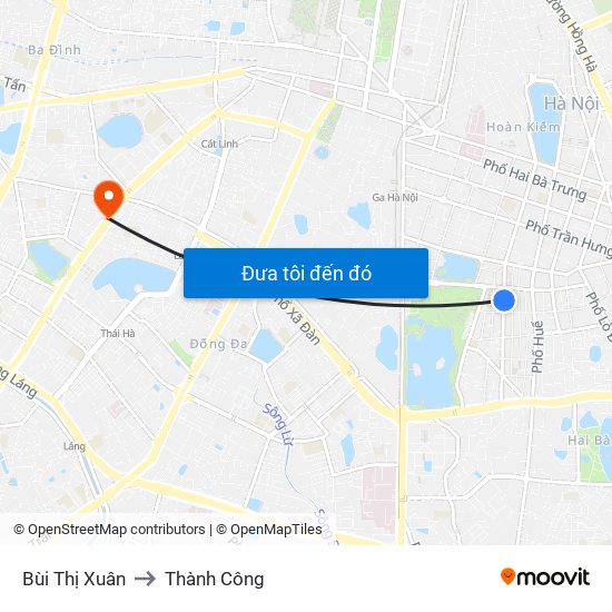 Bùi Thị Xuân to Thành Công map
