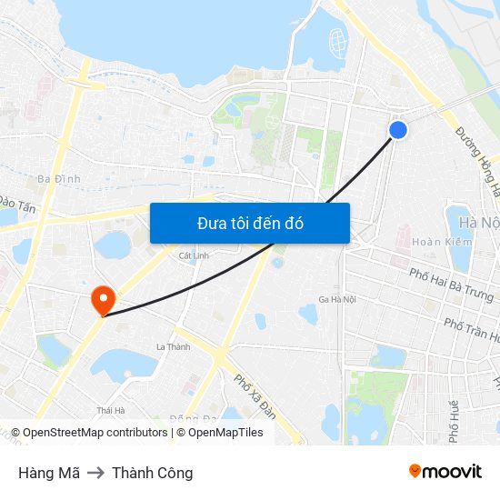 Hàng Mã to Thành Công map