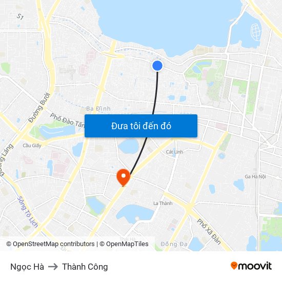 Ngọc Hà to Thành Công map