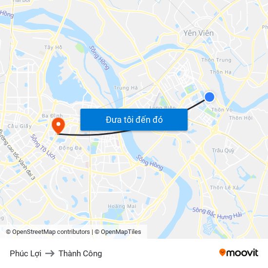 Phúc Lợi to Thành Công map