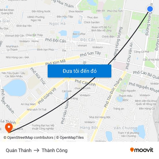 Quán Thánh to Thành Công map