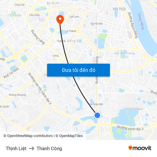 Thịnh Liệt to Thành Công map