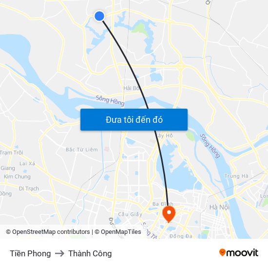 Tiền Phong to Thành Công map