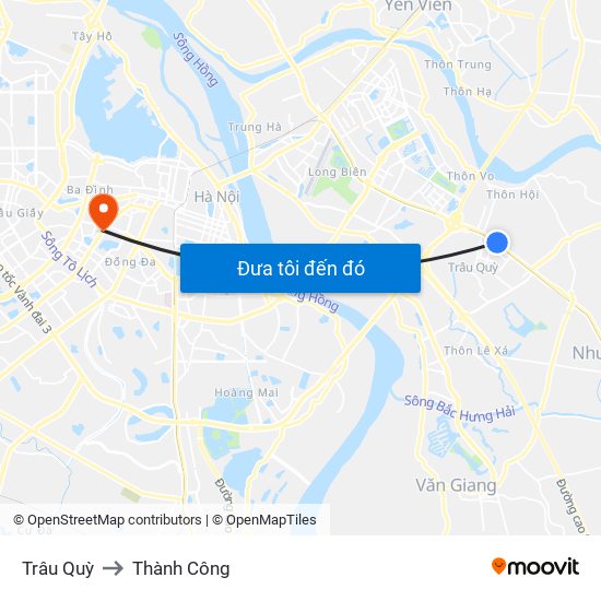 Trâu Quỳ to Thành Công map