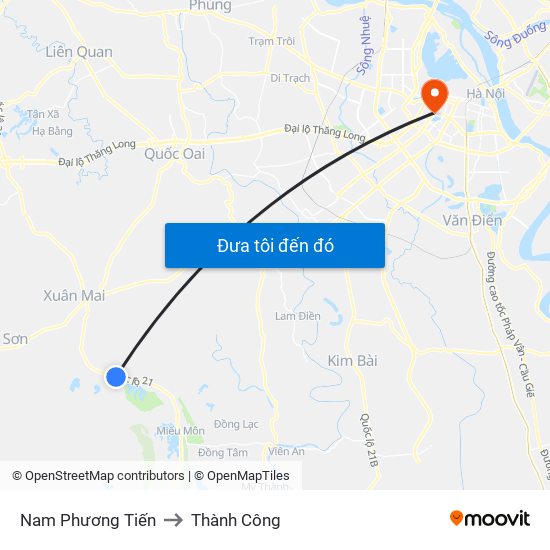 Nam Phương Tiến to Thành Công map