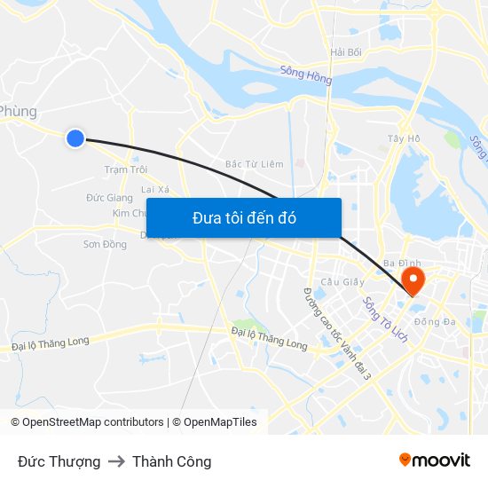 Đức Thượng to Thành Công map