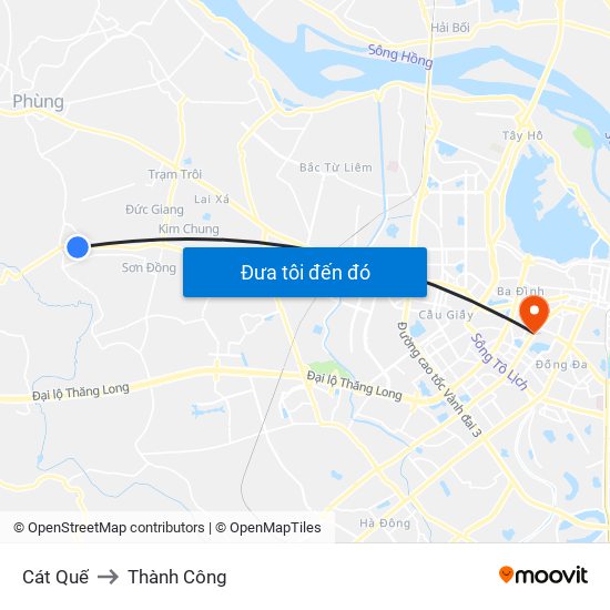 Cát Quế to Thành Công map