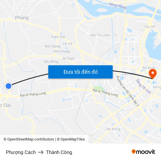 Phượng Cách to Thành Công map