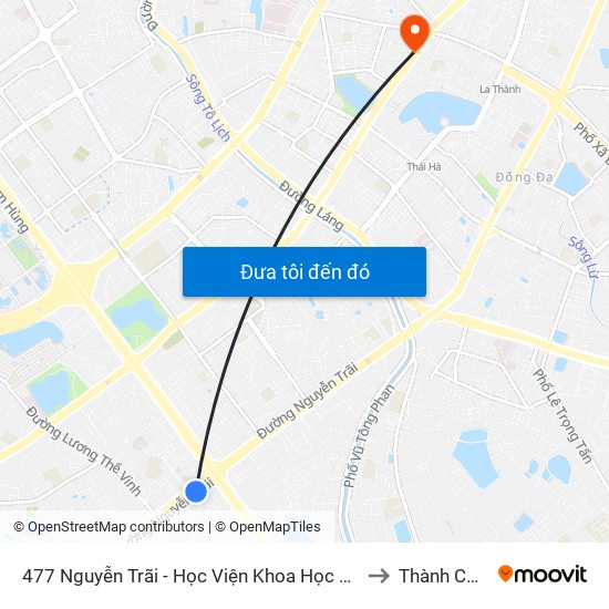 477 Nguyễn Trãi - Học Viện Khoa Học Xã Hội to Thành Công map