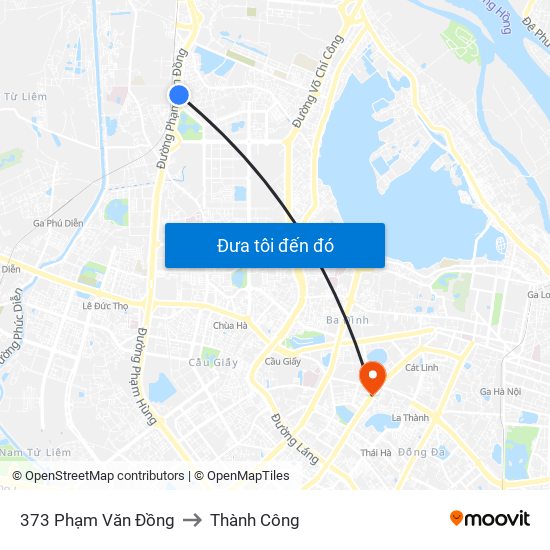 373 Phạm Văn Đồng to Thành Công map