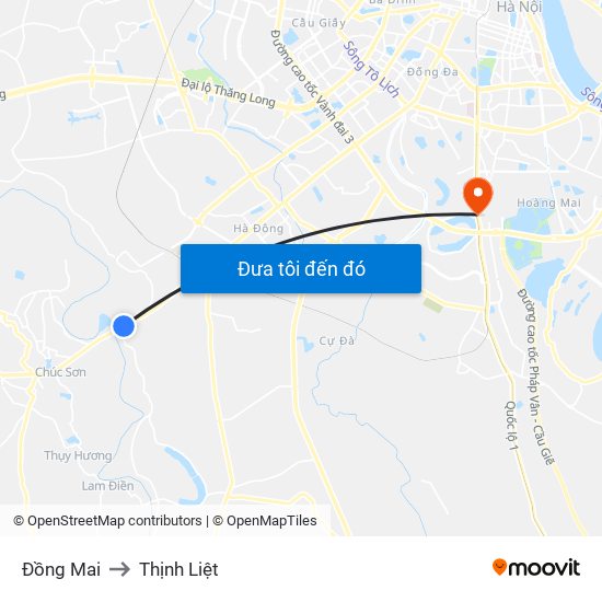 Đồng Mai to Thịnh Liệt map
